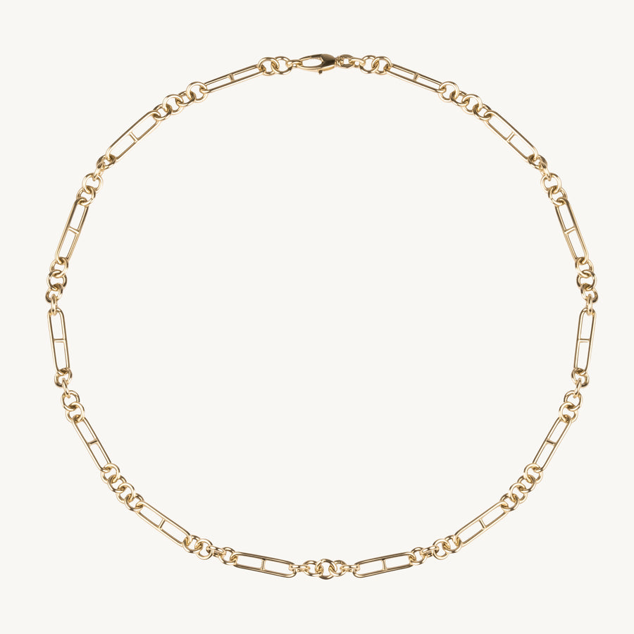 Gold Mixed Link Chain