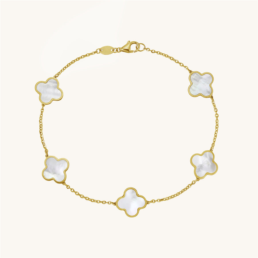 INLAY MOTHER OF PEARL CLOVER BRACELET