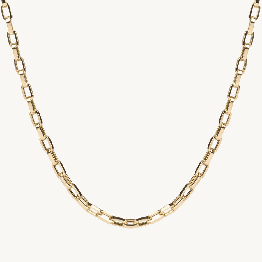 Gold Rectangle Link Chain