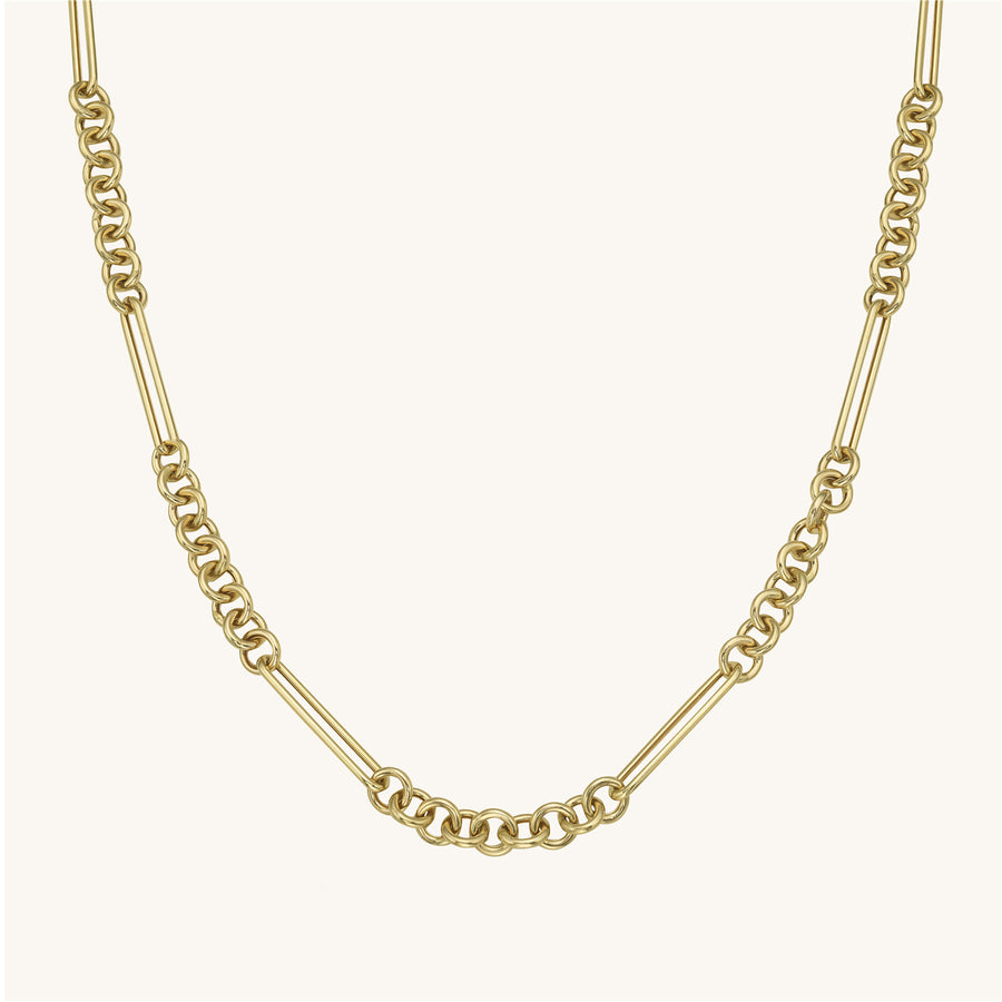 9 Circle Ring Gold Link Chain
