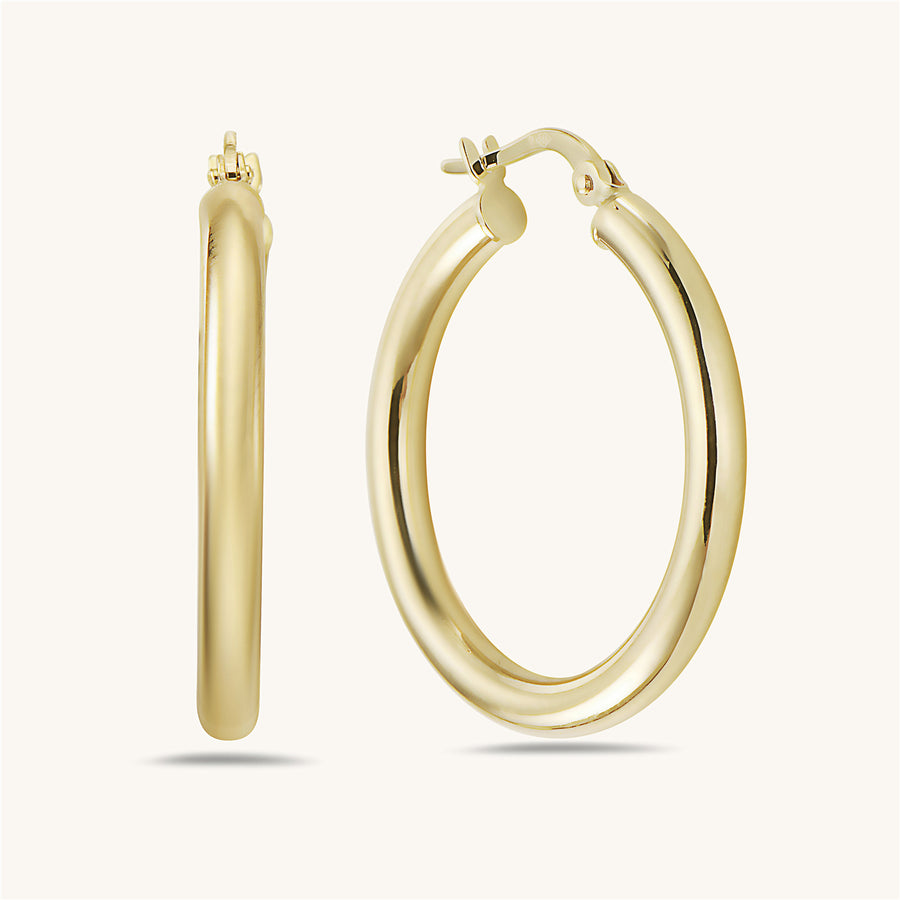 Gold Unisex Hoop Earrings