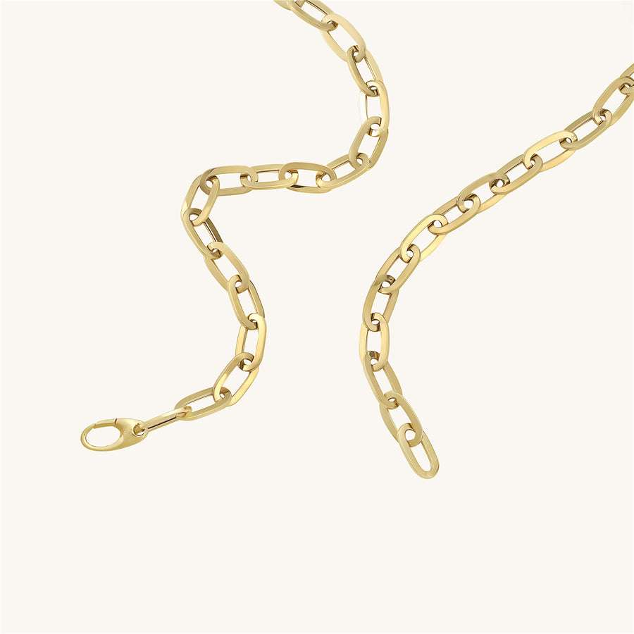 Gold Oval Paperclip Link Chain