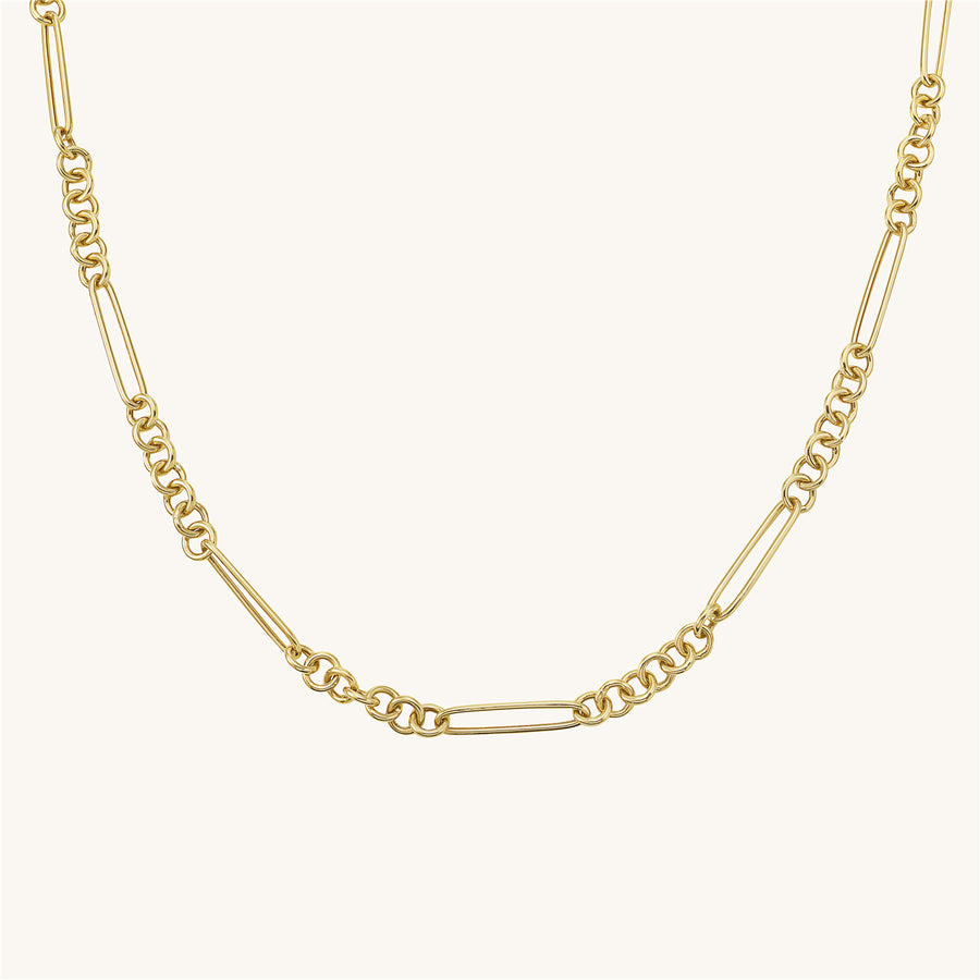 7 Circle Ring Gold Link Chain