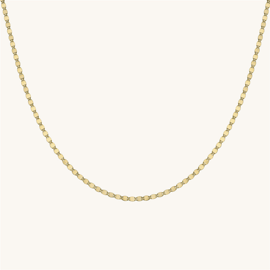 Polished Gold Dainty Mariner Link Chain