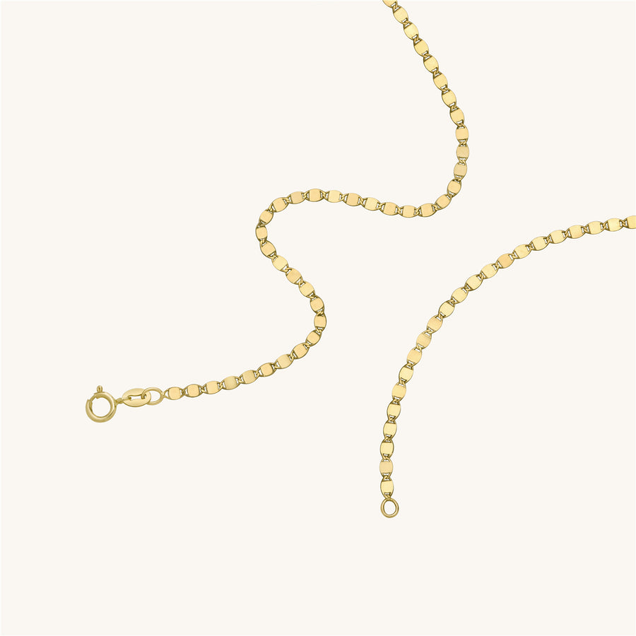 Polished Gold Dainty Mariner Link Chain