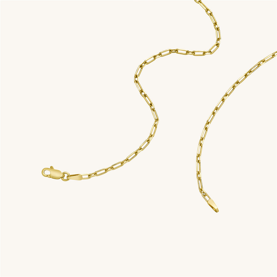 Gold Dainty Paperclip Link Chain