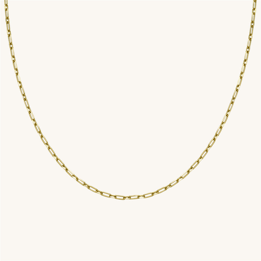 Gold Dainty Paperclip Link Chain