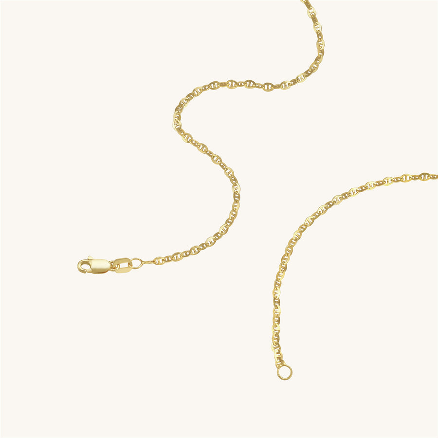 Gold Twisted Mariner Link Chain